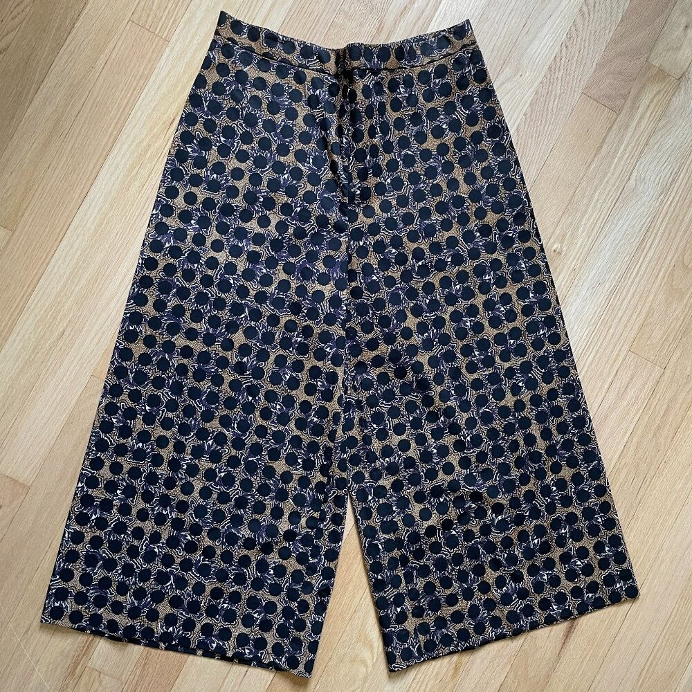 Polka Dots Print Wide Leg Pants